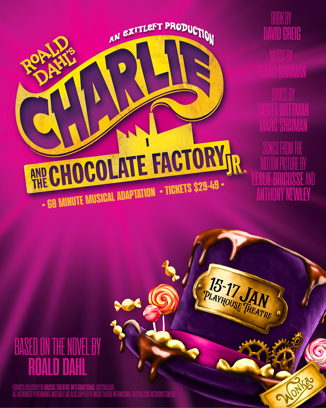 Charlie and the Chocolate Factory JR at the Playhouse Theatre Hobart