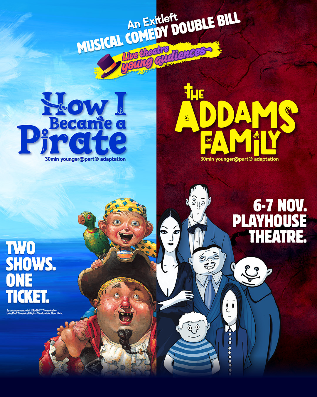 How I Became a Pirate and the Addams Family at the Playhouse Theatre Hobart